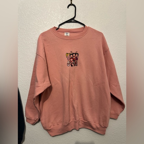 Just My Size Women's Pink Crewneck Sweater Betty Boop - Picture 1 of 3